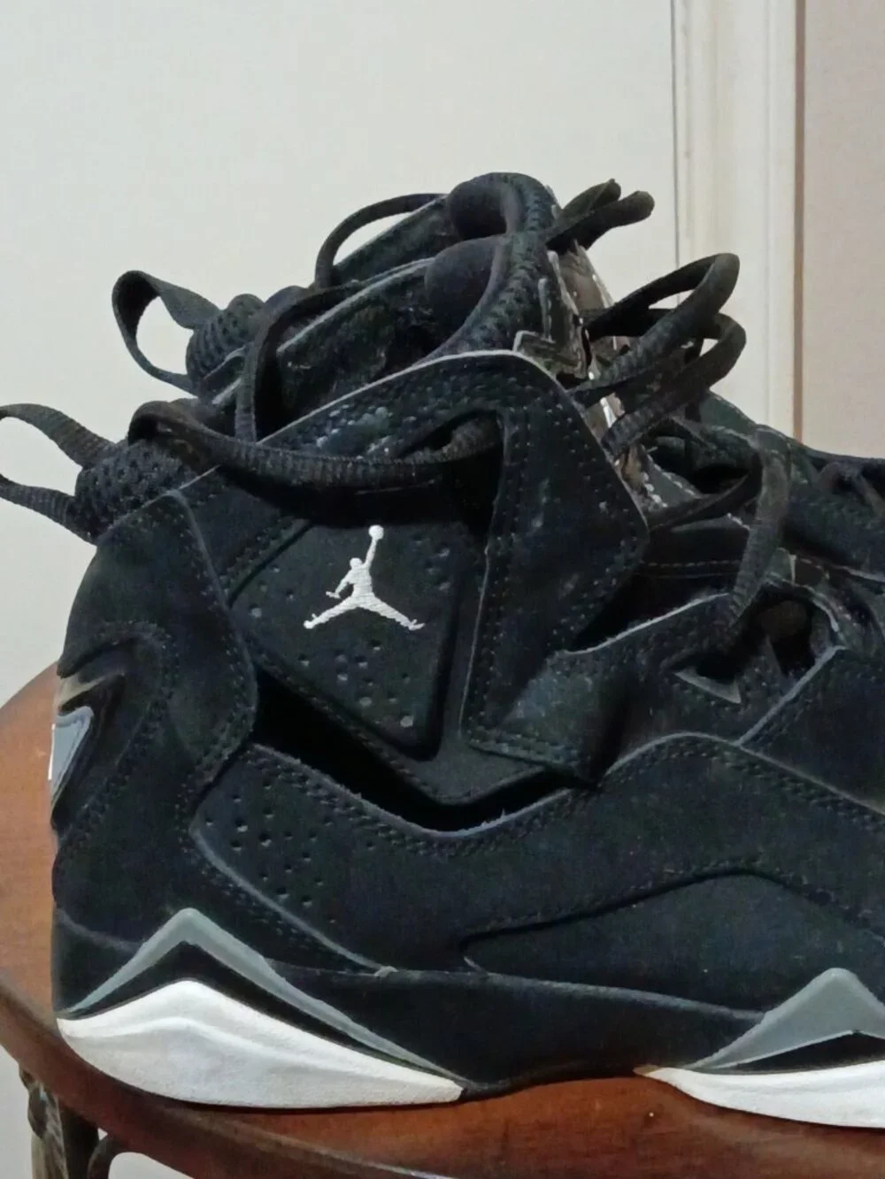 Nike Air Jordan True Flight GS Basketball Black Sneaker Shoe 343795-010 Sz 6Y